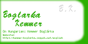 boglarka kemmer business card